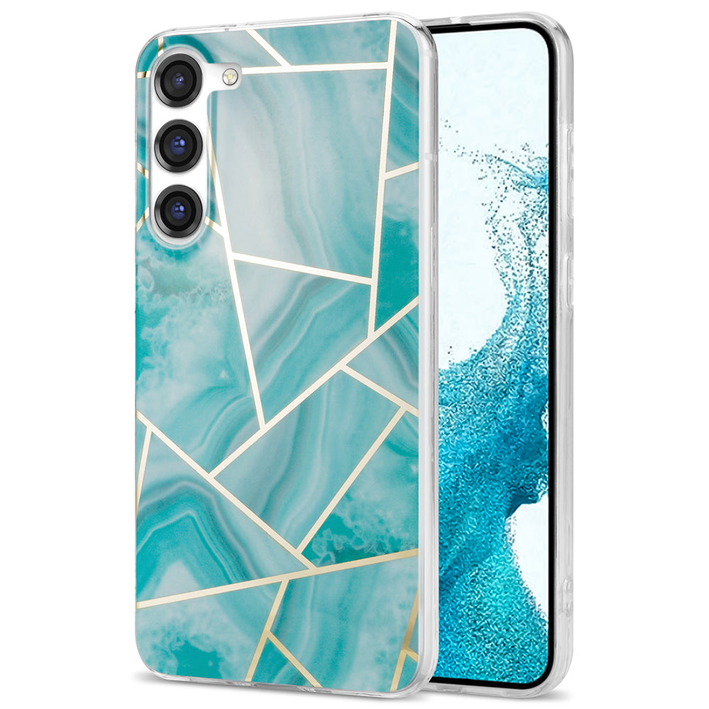 For Samsung Galaxy S23 IMD Marble Pattern Phone Case Electroplating TPU Drop Protection Cover For Samsung Galaxy S23 IMD Marble Pattern Phone Case Electroplating TPU Drop Protection Cover